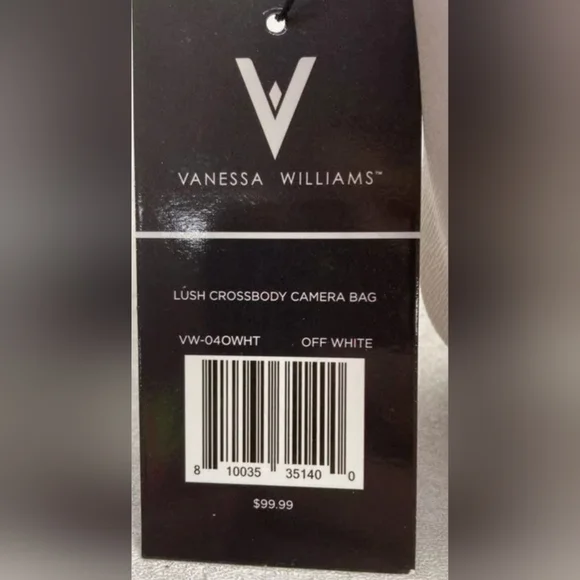 Vanessa Williams Lush Saffiano Leather Crossbody Camera Bag Off White NWT $99 - Picture 9 of 9